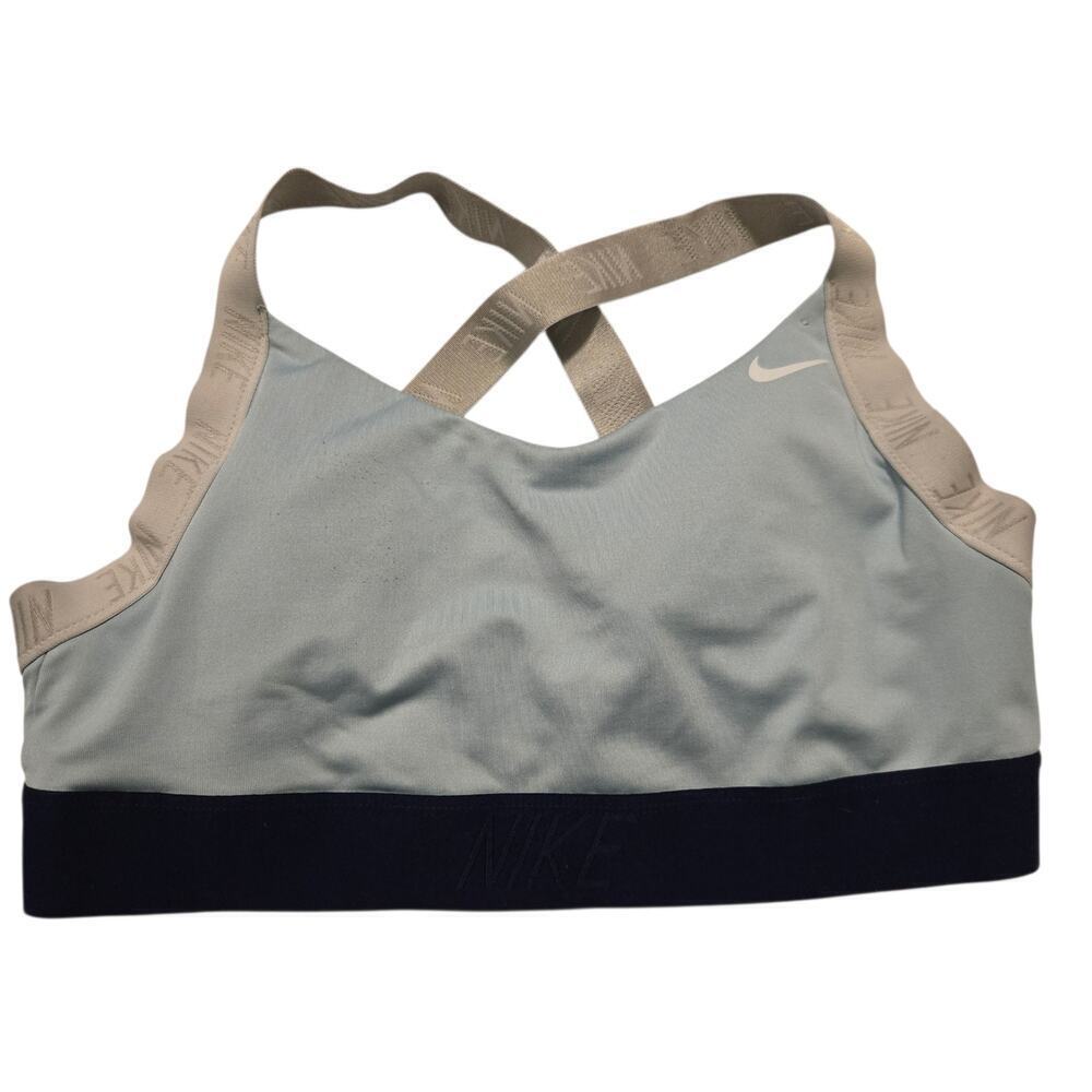Nike Women’s Sports Bra Size L Light Blue Athletic Workout Activewear Top